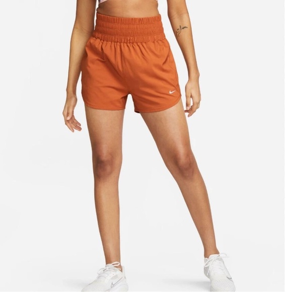 Nike Women's Vibrant Orange Athletic Shorts - Picture 3 of 9
